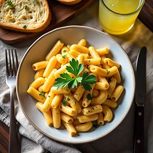 Macaroni & Cheese served in a bowl